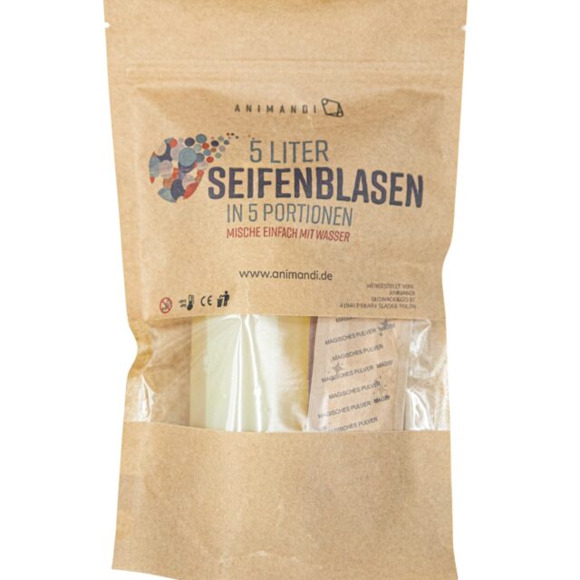 5L Seifenblasenflüssigkeit Konzentrat – Riesenseifenblasen Flüssigkeit Animandi