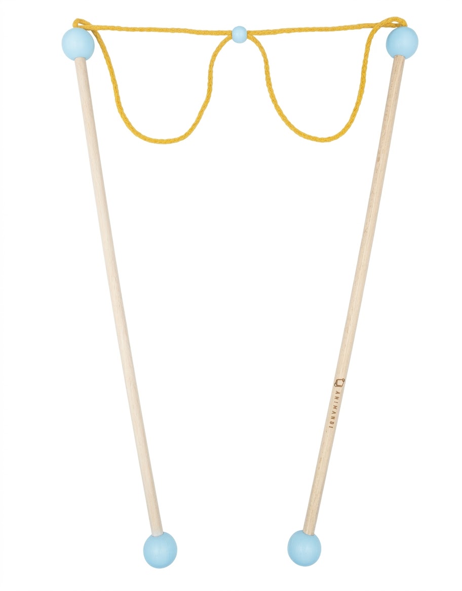 Verstellbare 2-in-1 Riesenseifenblasen Stäbe 50cm – blau kleine Seifenblasenstäbe Animandi